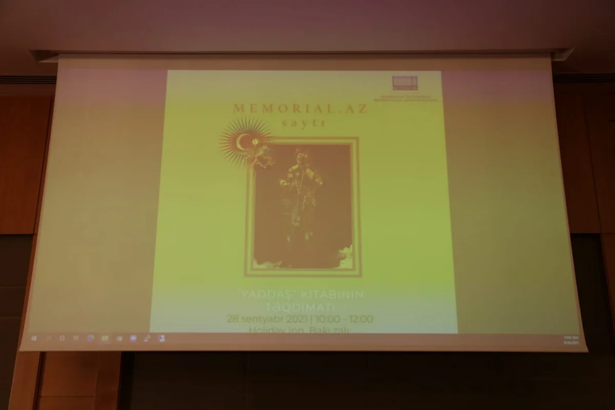 Memorial.az saytı və “Yaddaş kitabı”nın təqdimatı keçirilib