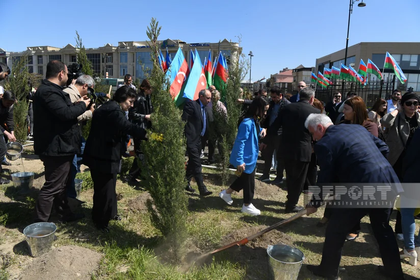 Община Западного Азербайджана организовала акцию по посадке деревьев по случаю 100-летия Гейдара Алиева