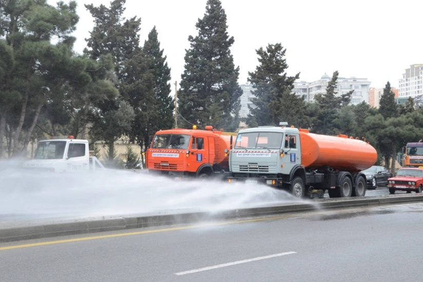 Sabah şəhərin mərkəzi küçələrində dezinfeksiya işləri aparılacaq