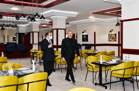 Ilham Aliyev attends inauguration of new building of Ganja State Drama Theater
