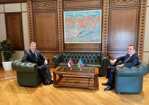 Jeyhun Bayramov meets with his Serbian counterpart