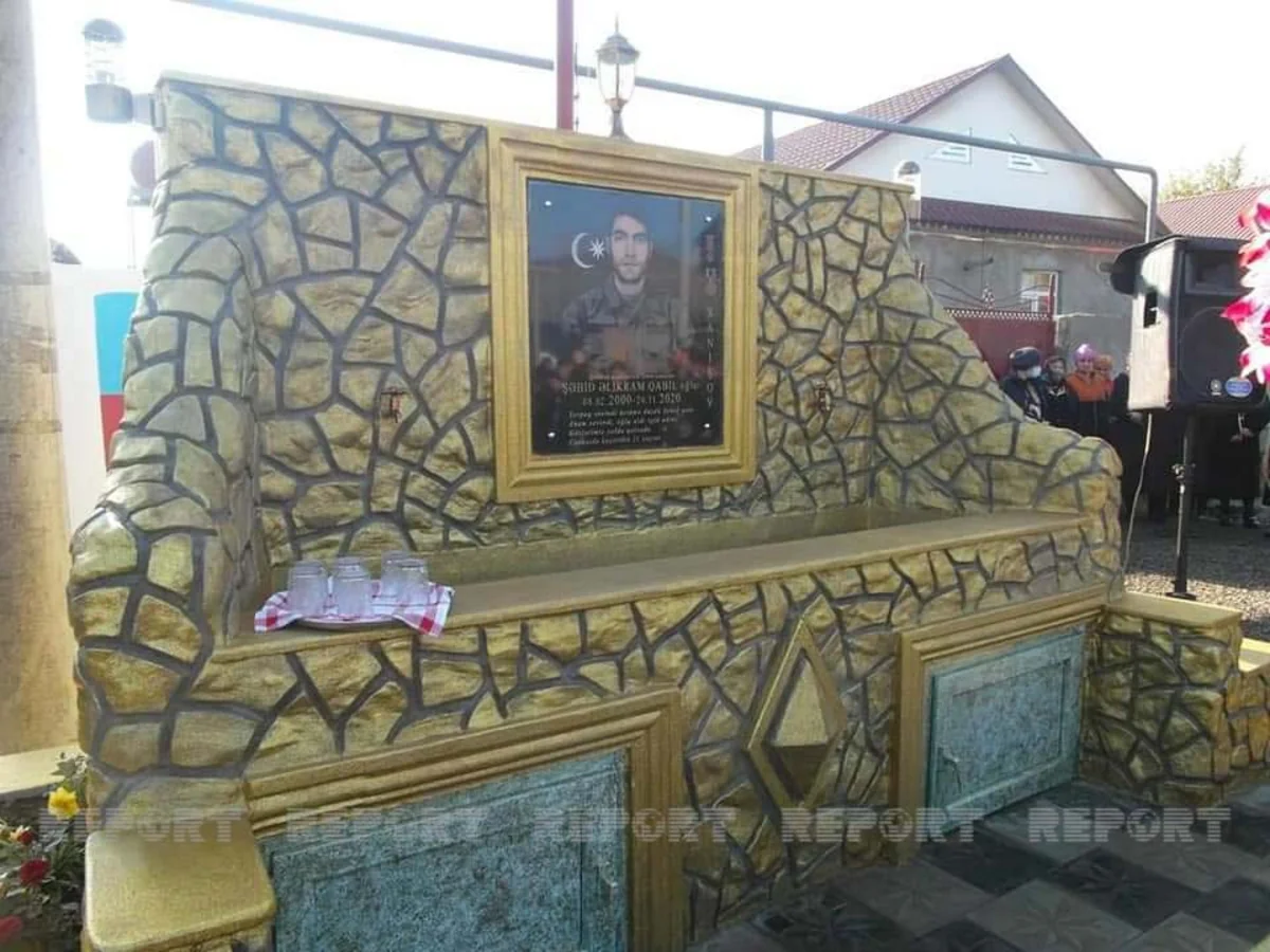 Vətən müharibəsi şəhidinin adına inşa edilən bulağın açılışı olub