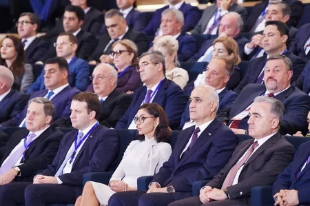 Presidents of Azerbaijan and Russia attend  official opening of 9th Azerbaijan-Russia Interregional Forum