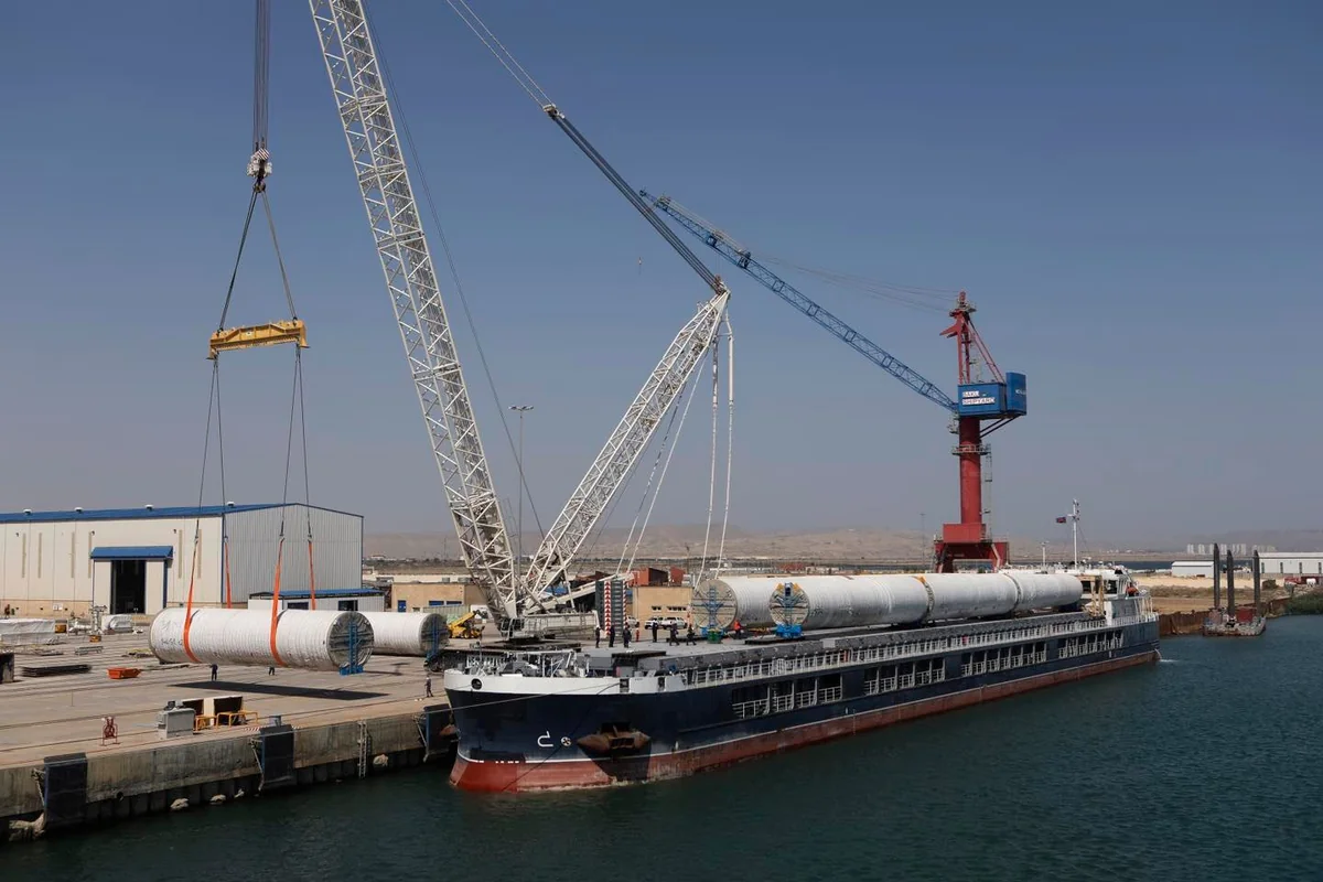 First components of Khizi-Absheron Wind Power Plant arrive in Azerbaijan