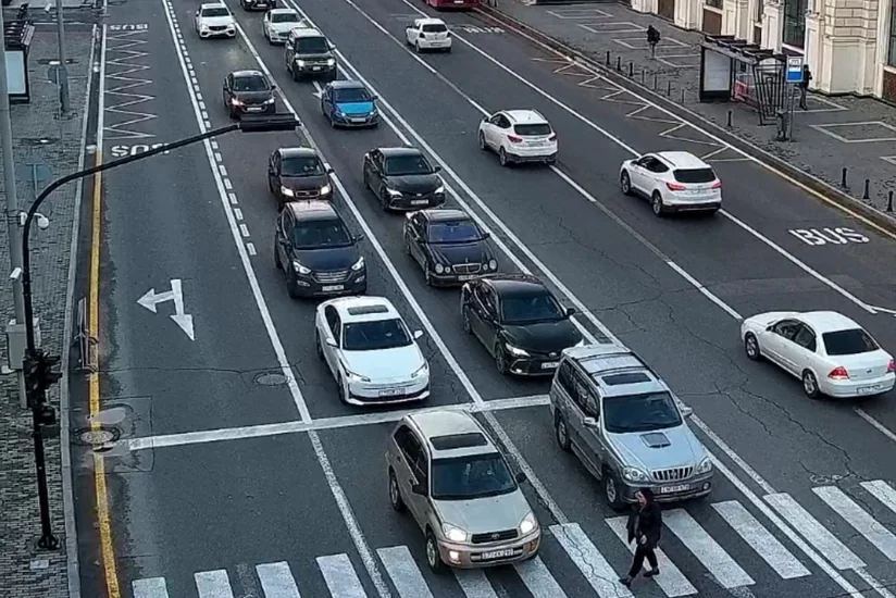 Bakının bir sıra yollarında tıxac yaranıb