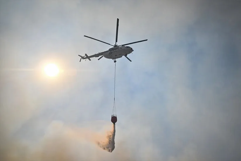 Gürcüstanda milli parkda baş verən yanğının söndürülməsinə helikopterlər cəlb edilib