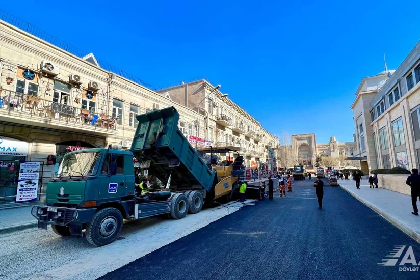 Bakının Füzuli küçəsinin bir hissəsində nəqliyyatın hərəkəti məhdudlaşdırılıb
