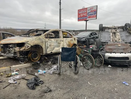 Photos from Ukraine's liberated Kyiv Region