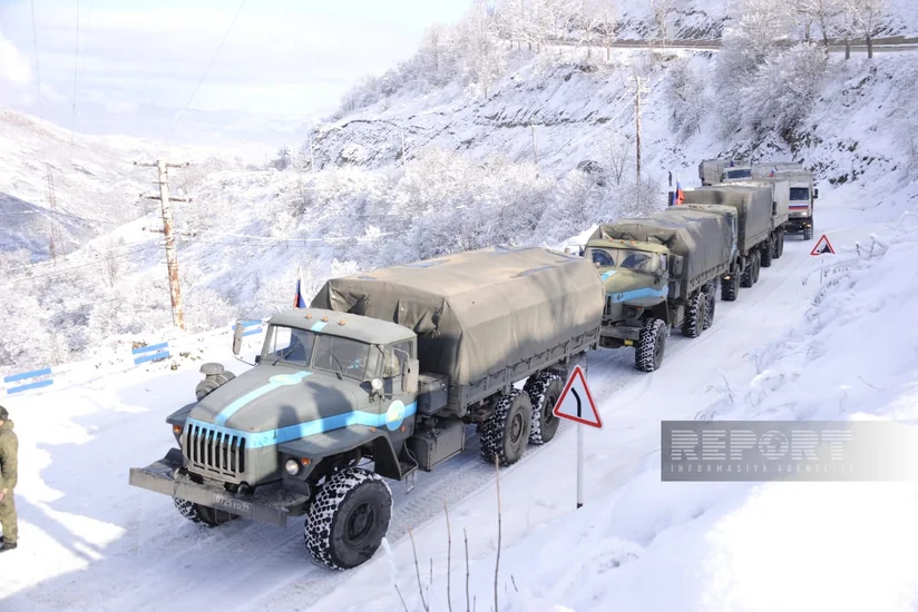 Сегодня по дороге Ханкенди-Лачын беспрепятственно проехали 29 автомобилей миротворцев
