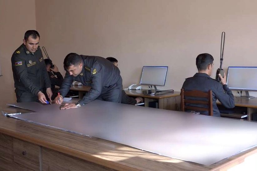 Naxçıvan Qarnizonu Qoşunlarında komanda-qərargah təlimi keçirilib - FOTO