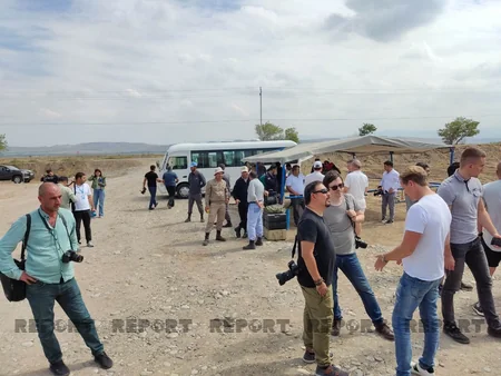 International travelers view demining works in Azerbaijan's Jabrayil 