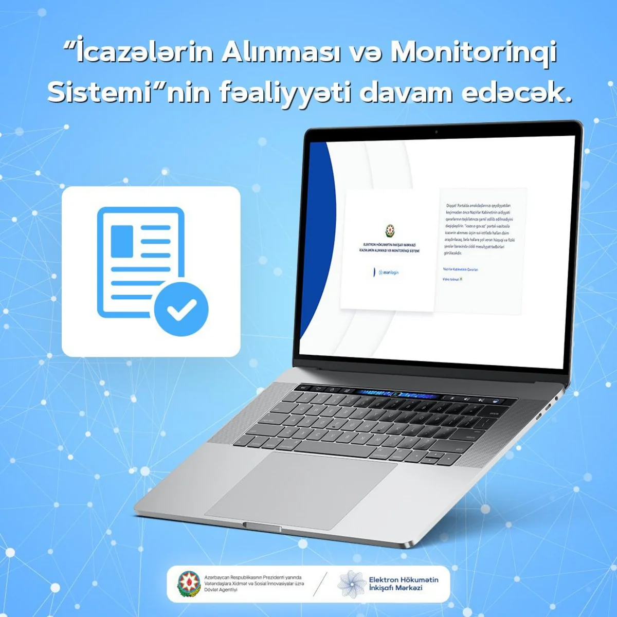 ASAN xidmət: Portalda aktiv icazələrin müddəti avtomatik uzadılacaq