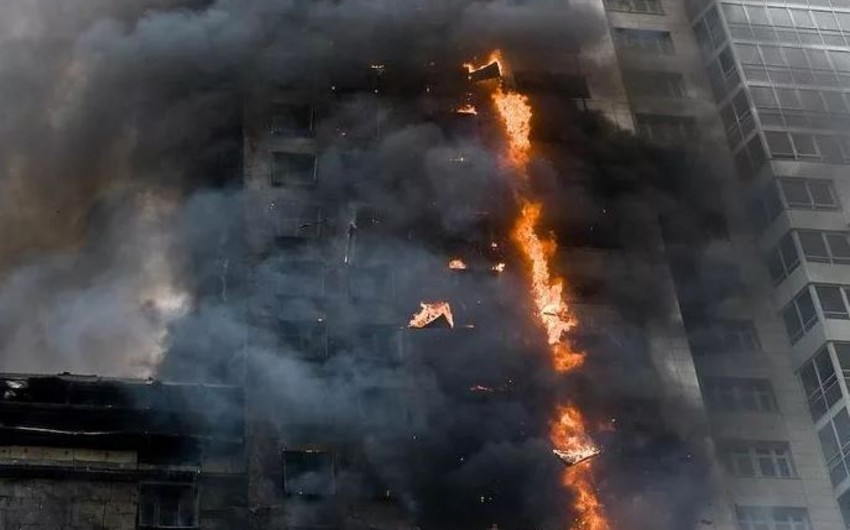 Bakıda binada yanğın zamanı 1 nəfər azyaşlı tüstüdən zəhərlənib