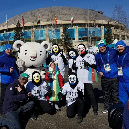 Cənubi Koreyadakı Olimpiya Kəndində Azərbaycan bayrağı qaldırılıb