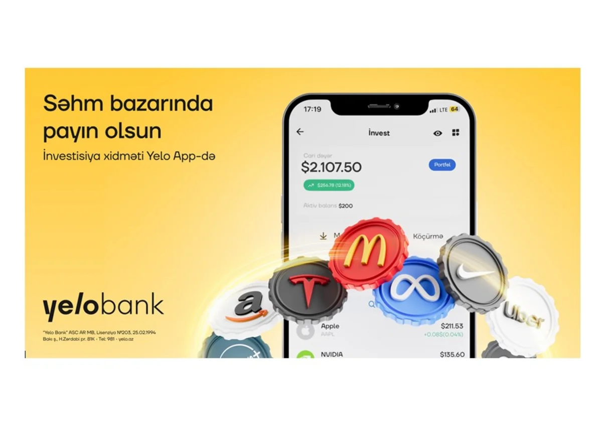 İnvestisiya imkanı artıq Yelo Appdə!
