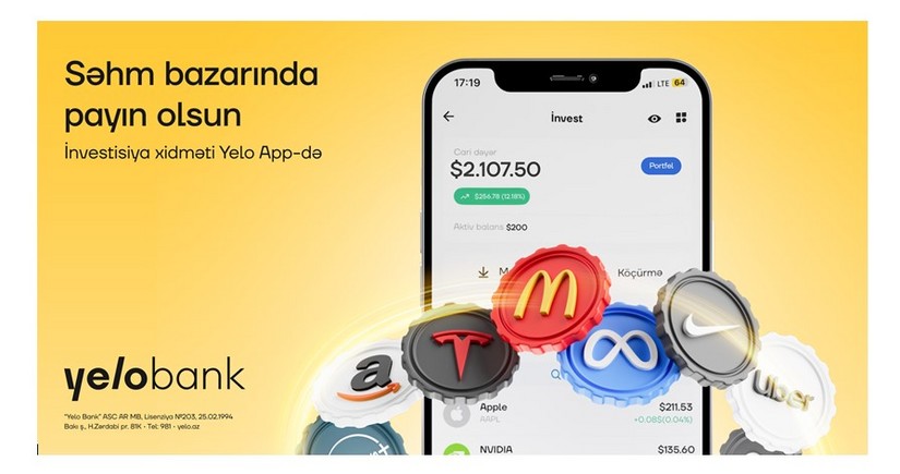 İnvestisiya imkanı artıq Yelo Appdə!