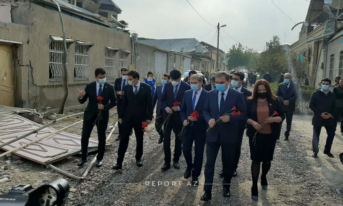 Представители турецкой диаспоры в Гяндже