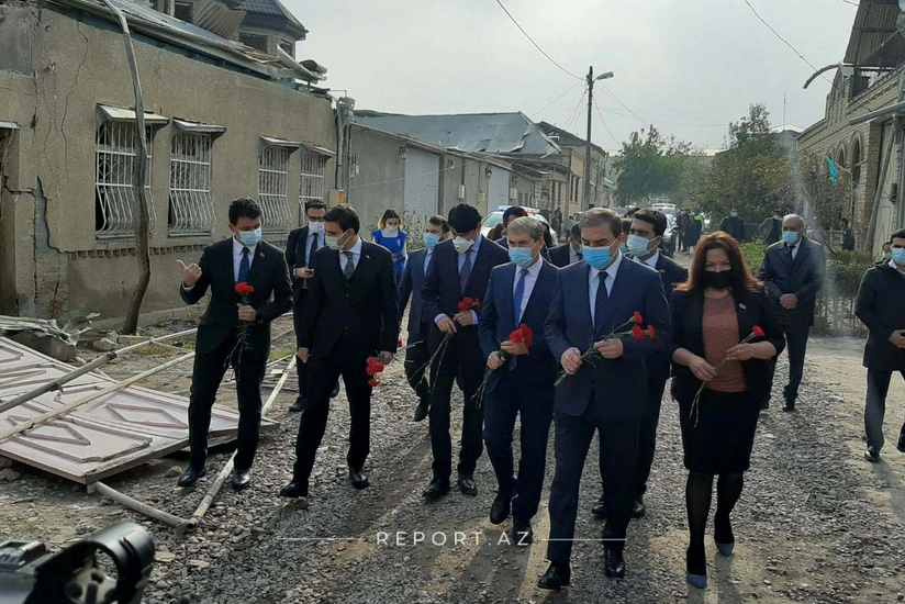 Представители турецкой диаспоры в Гяндже