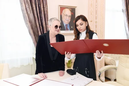 Azərbaycanın Birinci vitse-prezidenti Bakıda Maqsud İbrahimbəyov Yaradıcılıq Mərkəzinin açılışında iştirak edib - ƏLAVƏ OLUNUB