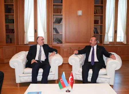 Elmar Məmmədyarov Mövlud Çavuşoğlu ilə görüşüb