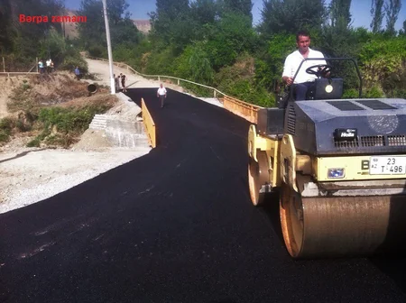 ​Göyçayda sel sularının dağıtdığı körpü bərpa edilib