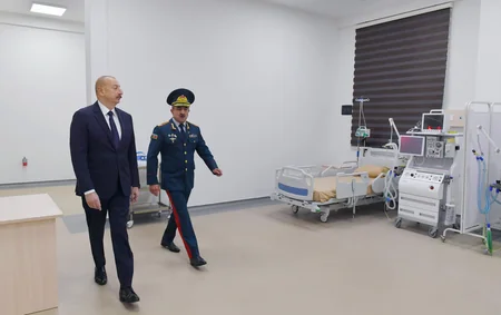 Prezident Bakıda DSX-nin yeni hərbi hospital kompleksinin açılışında iştirak edib - YENİLƏNİB