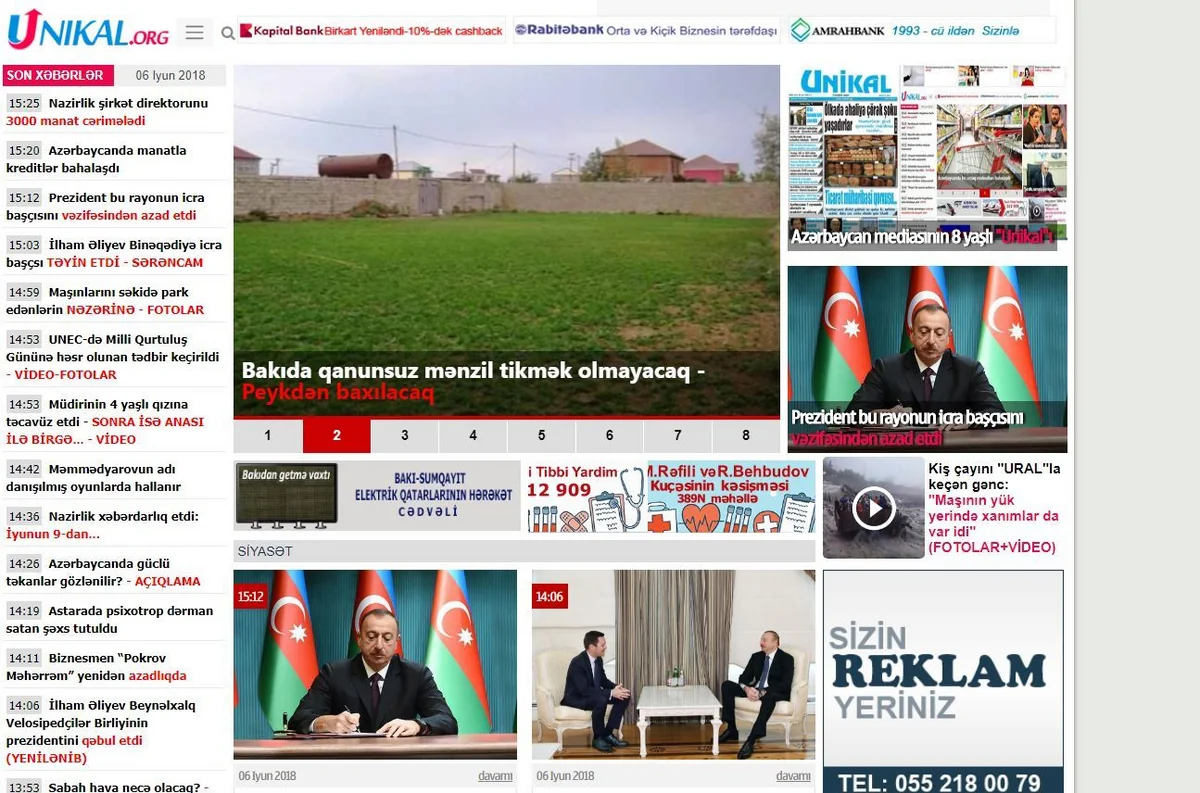 “Unikal” qəzeti və “Unikal.org” portalının 8 yaşı tamam olur
