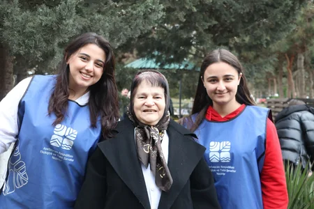 Yel çərşənbəsində Ahıllar evinin sakinləri ilə birgə ağac əkilib