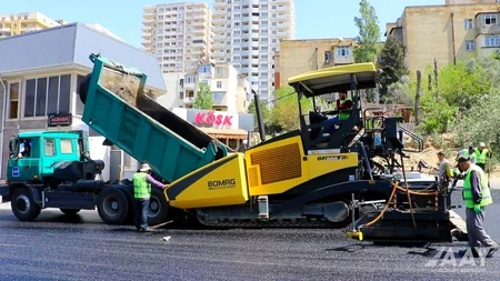 Bakının Elşən Süleymanov küçəsinin bir hissəsi təmir olunub