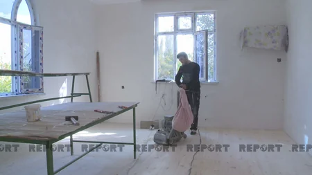 Vətən müharibəsi zamanı ermənilərin Tərtərdə dağıtdığı evlər bərpa edilir