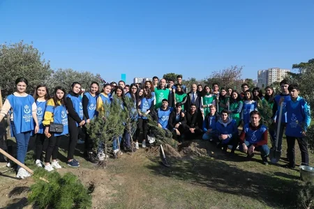 President Ilham Aliyev and first lady Mehriban Aliyeva attended tree-planting campaign in Khatai district, Baku