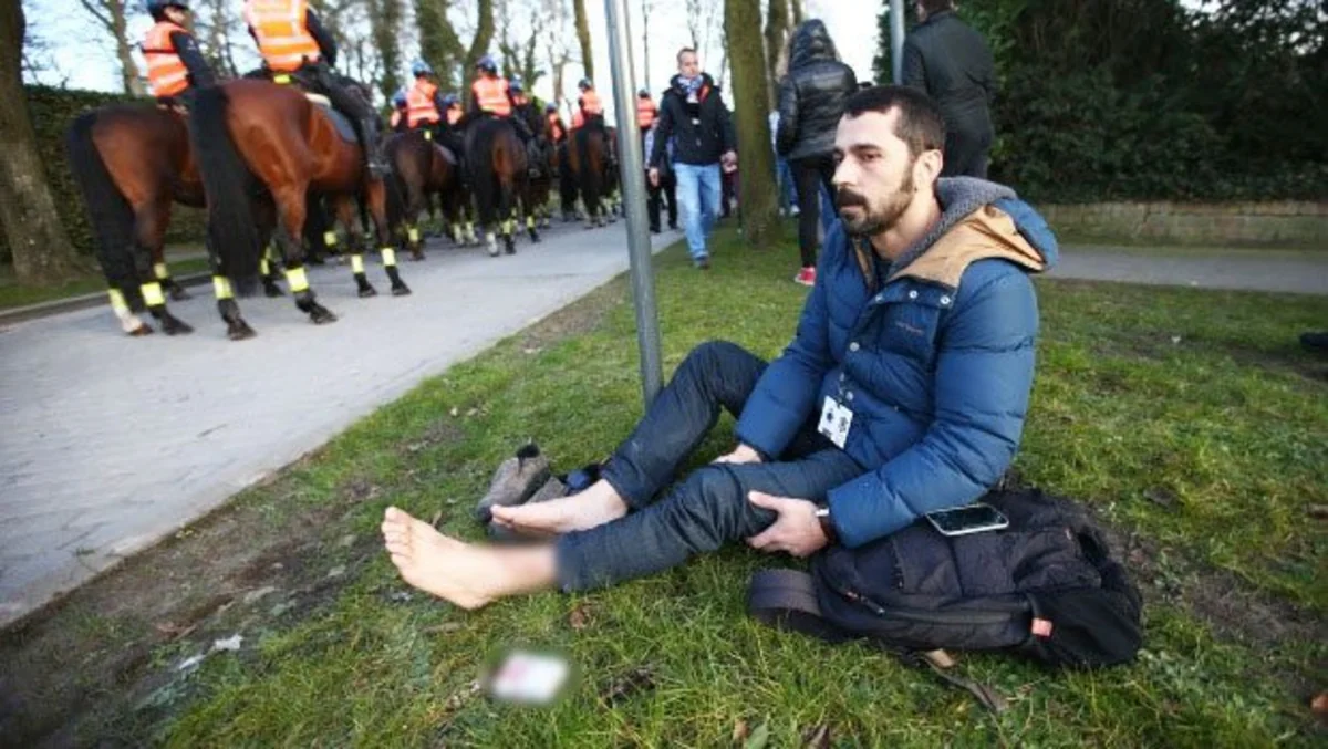 ​Brügge - Beşiktaş matçından öncə yaşanan insidentdə jurnalist xəsarət alıb