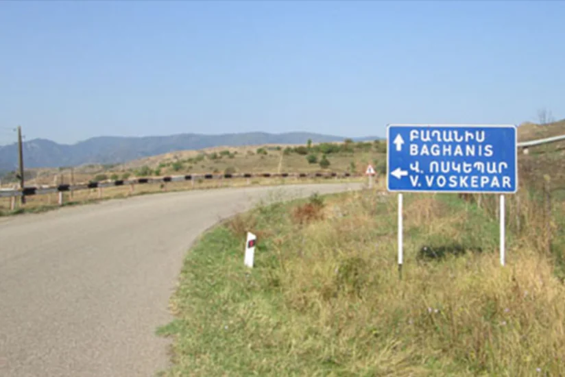 Ermənistanda polis minatəmizləmə işləri ilə əlaqədar Bağanis-Voskepar yolunu bağlayıb