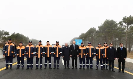 Prezident İlham Əliyev Bakı-Şamaxı-Yevlax avtomobil yolunun 101-117-ci kilometrlik hissəsinin açılışında iştirak edib - YENİLƏNİB
