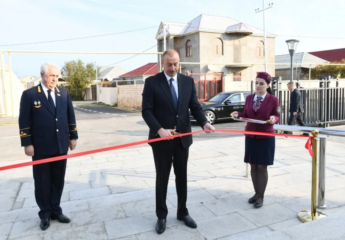 Prezident İlham Əliyev Pirşağı dəmir yolu stansiyasının açılışında iştirak edib - FOTOLAR - YENİLƏNİB-3