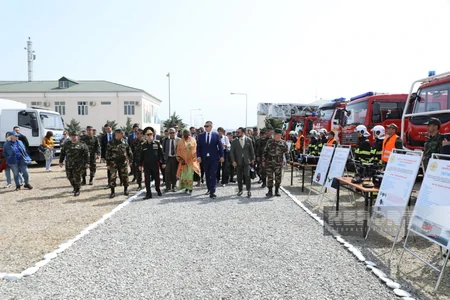FHN-in hərbi hissəsində təlim keçirilib, Kəmaləddin Heydərov izləyib - YENİLƏNİB