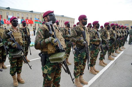 Solemn opening of 'Three Brothers - 2021' international exercises held in Baku