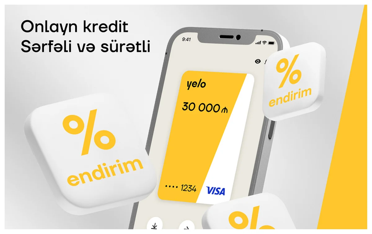 “Yelo Bank”da onlayn kredit - sərfəli və sürətli!