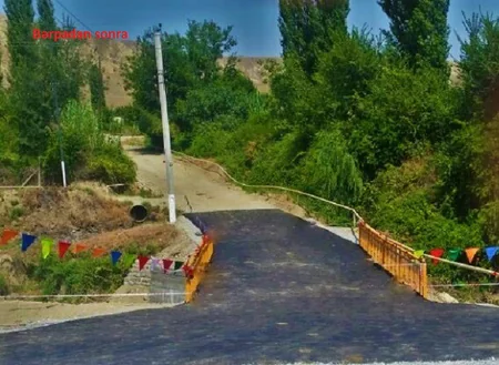 ​Göyçayda sel sularının dağıtdığı körpü bərpa edilib