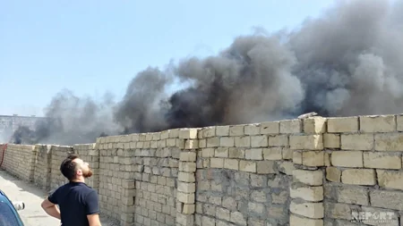 Bakıda daha bir yanğın olub - FOTO