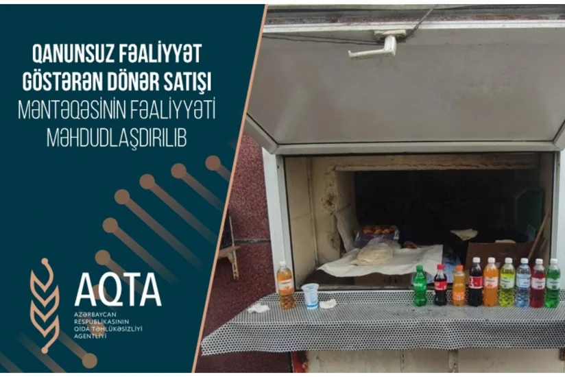 Bakıda qanunsuz işləyən dönər satışı məntəqəsi bağlanıb
