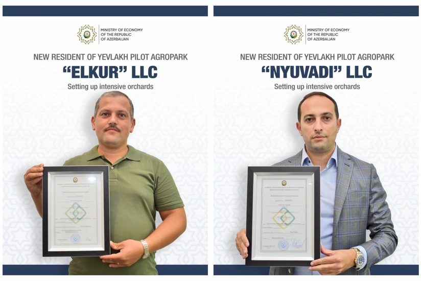 Yevlax Pilot Aqroparkda daha 2 şirkətə rezidentlik statusu verilib