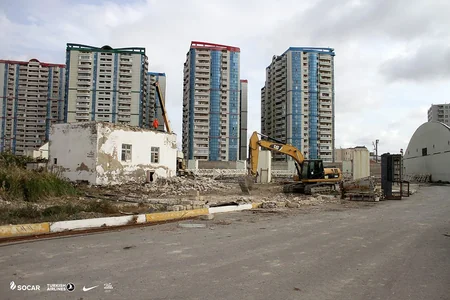 Neftçinin yeni bazasında tikinti işlərinə başlanılıb - FOTO