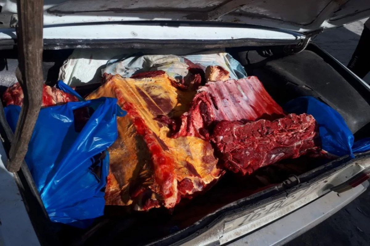 Bakıda avtomobildə mənşəyi məlum olmayan ət aşkarlanıb