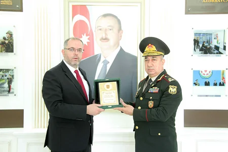 Türkiyənin Milli Müdafiə Universitetinin nümayəndə heyəti Komando hərbi hissəsində olub