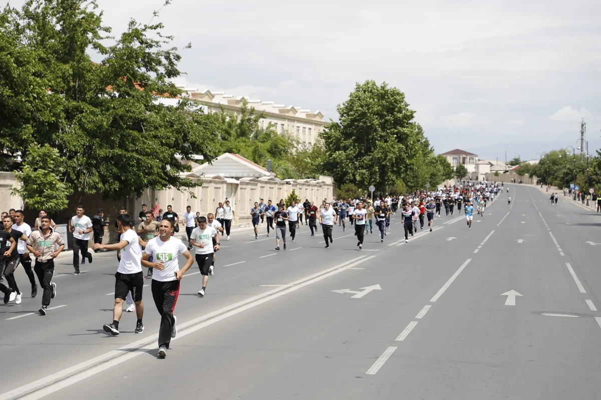 Naxçıvan şəhərində kross qaçışı üzrə yarış keçirilib