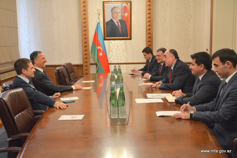 Elmar Məmmədyarov İtaliyanın keçmiş xarici işlər nazirini qəbul edib