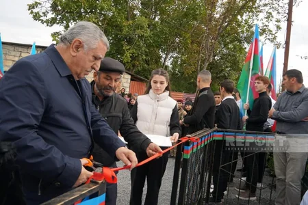 Zaqatalada şəhidin xatirə bulağı açılıb