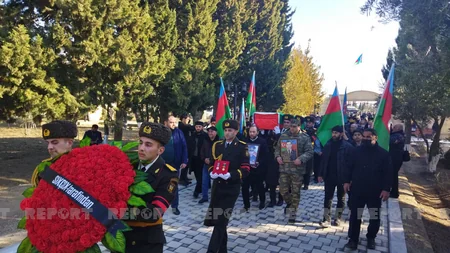 Kəlbəcərdə şəhid olan zabit dəfn edilib