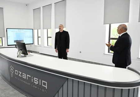 President Ilham Aliyev attends inauguration of Central Aran Regional SCADA Control Center in Yevlakh